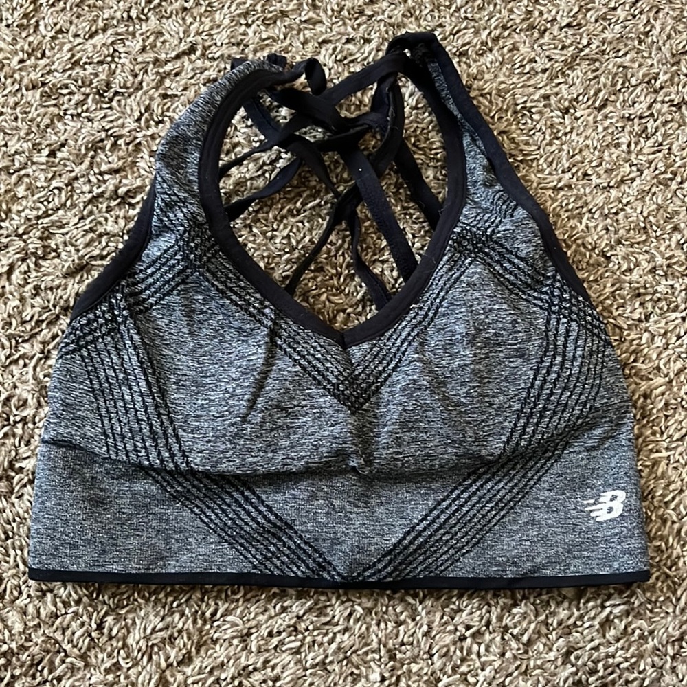 New Balance Grey Razorback Sports Bra